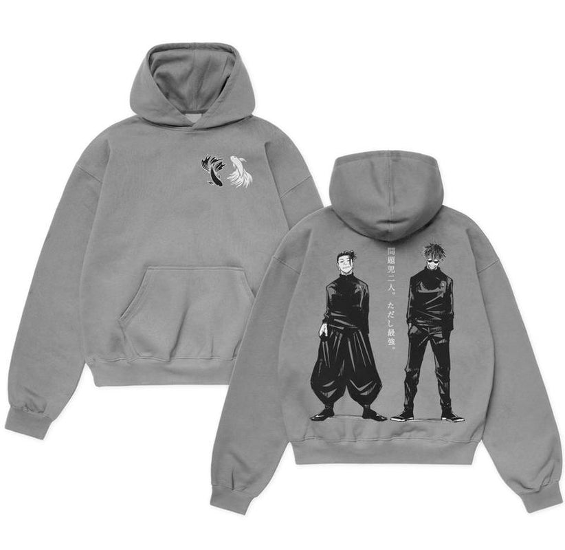 Gojo Satoru X Suguru Geto JJK Washed Tshirt, Hoodie, Jujutsu Kaisen Character Anime Hoodie, Soft Cotton Fabric, Oversized Fit