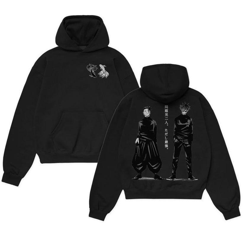 Gojo Satoru X Suguru Geto JJK Washed Tshirt, Hoodie, Jujutsu Kaisen Character Anime Hoodie, Soft Cotton Fabric, Oversized Fit