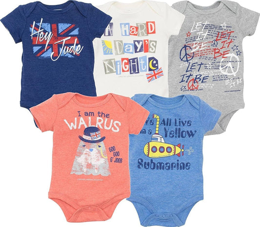 Baby 5 Pack Bodysuits Newborn to Infant